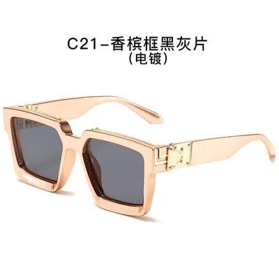 Large Square Disco Sunglasses, Unisex, Model 86229 - 6