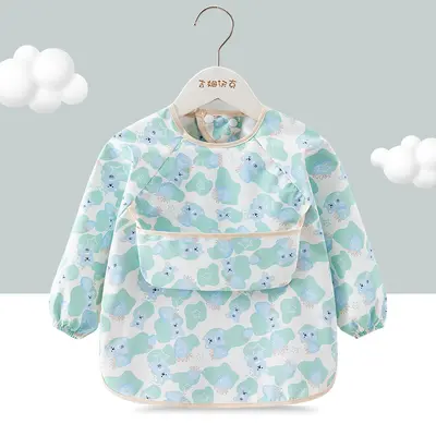 Waterproof Baby Feeding Bib Back-Opening Super Soft - 11
