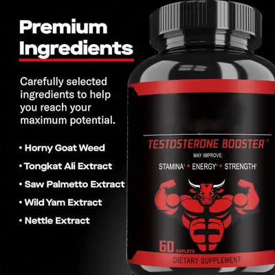 Men's Testosterone Booster Capsules, 60 Capsules - 3