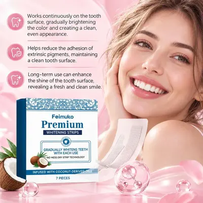 Teeth Whitening Strips 7 Pcs, Removes Yellow, Coffee and Smoke Stains - 3
