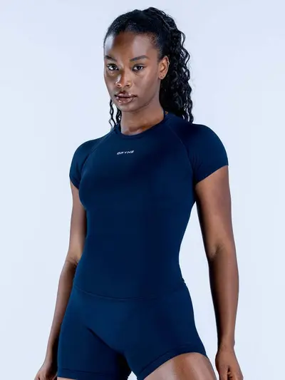 DFYNE Quick-Dry Yoga Shirt Seamless Short-Sleeve
