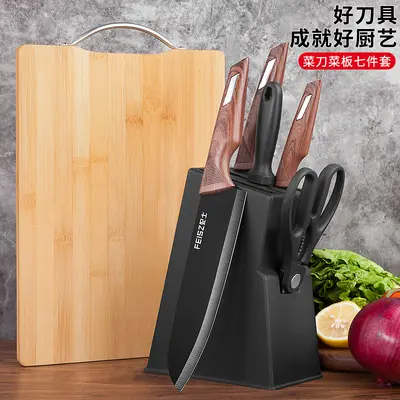 Kitchen knife set with cutting board