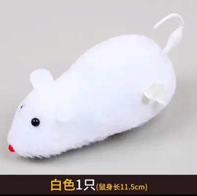 Gerçekçi fare şeklinde peluş kedi oyuncağı, mekanik fare - 7