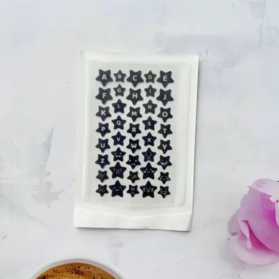 40 Adet Renkli Sivilce Yamaları, PE Kapatıcı, Sevimli Harf Desenli - 8