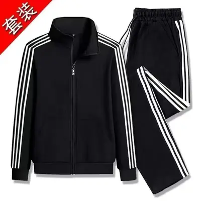 Men's Spring Autumn Three-Stripe Sports Stand-Collar Jacket - 10