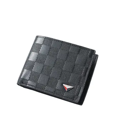 Men's Slim Short Wallet, PU Leather, Modern Business Style - 6