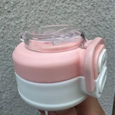 304 Stainless Steel Insulated Cup, Large Capacity, Double Lid, Carry Strap - 13