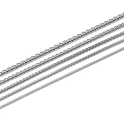 Paslanmaz çelik kare inci zincir titanyum çelik takı kolye çok yönlü zincir toptan DIY aksesuarları Avrupa ve Amerikan erkek modası çok yönlü
