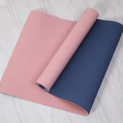 TPE Double-Layer Yoga Mat, 8mm Thick, 61/80cm with Alignment Lines - 7