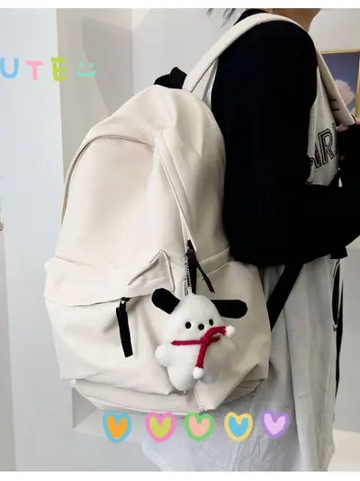 k-stil ins okul çantası kadın ortaokul öğrencisi büyük kapasiteli basit saf renk sırt çantası ortaokul lise öğrencisi sırt çantası erkek