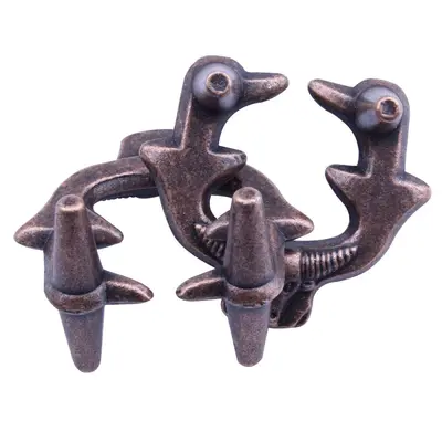 Children's Brain-Teaser PUZZLE Set with Nine Linked Rings and Magic Heart Lock - 11