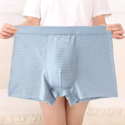 Herren-Boxershorts reine Baumwolle nahtlos atmungsaktiv Übergröße