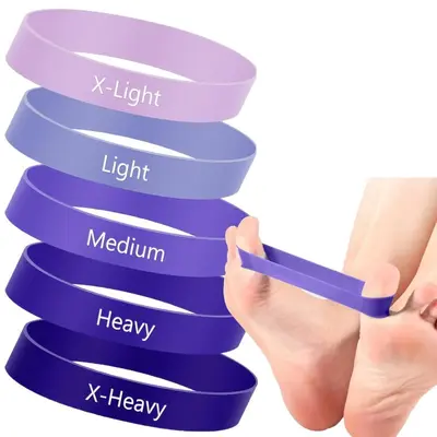 Finger Resistance Band, Thumb Fitness Training Band, Grip Ring Set - 6