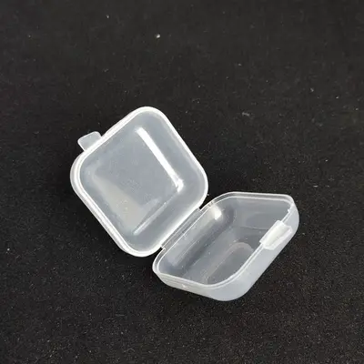3.5 Son derece şeffaf küçük kare kutu taşınabilir kulak tıkacı kutusu PP saklama kutusu olta kutusu mini küçük kapaklı kutu küçük plastik kutu - 4