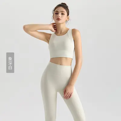 Weiman New Style Комплект для йоги из двух предметов, высококлассный вид, можно носить на улице, спортивная беговая облегающая одежда для пилатеса и йоги для женщин - 7