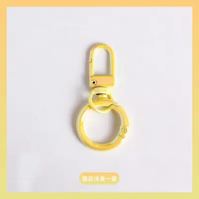Electroplated Alloy Spring Buckle Keychain for DIY - 10