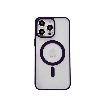 Apple 16 cep telefonu kılıfı şeffaf manyetik iPhone 15 promax koruyucu kapak buzlu akrilik 14 basit uyumlu - 6
