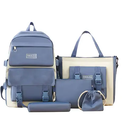Öğrenci sırt çantası, dört parçalı set, Harajuku tarzı - 11
