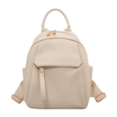 Korean-Style Women's Backpack with Soft Leather Texture - 5