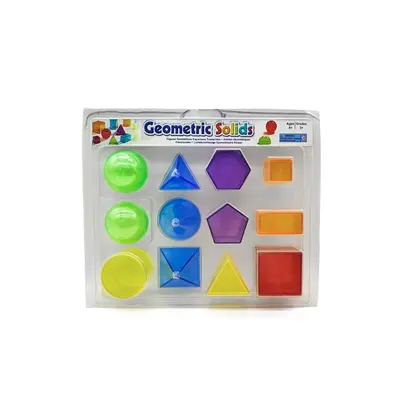 Şeffaf yapı blokları 10 cm, 3D geometrik şekiller, erken eğitim - 5
