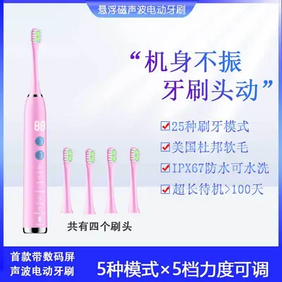Rechargeable Sonic Electric Toothbrush, Magnetic Levitation, Portable - 12