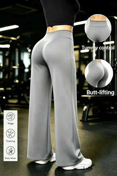 Kadın yoga tayt, yüksek bel kalça kaldırıcı dar kesim uzun pantolon - 12