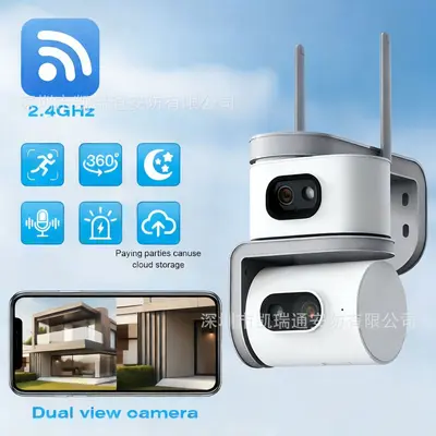 Sınır Ötesi Popüler İç Mekan Gözetleme Çift Ekran HD Kamera Akıllı Telefon Uzaktan Erişim Çok Kişili İzleme Gece Görüş HD