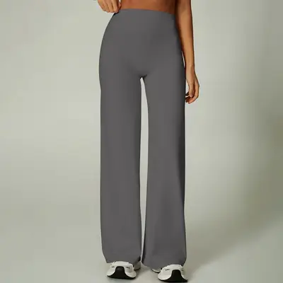 Yogahose mit hohem Bund, Po-Lifting und weitem Bein für Damen - 8