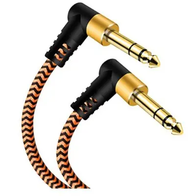 6.5 Mm Dirsek Üç Kutuplu Ses Kablosu 6.35 Mm Mikrofon Kablosu 6.5-6.5 Gitar Kayıt