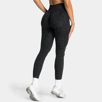 Hip-Lifting Yoga Pants with Tummy Control and Leopard Print Fitness Leggings - 8