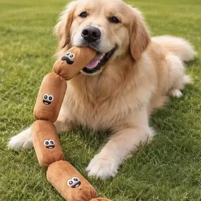 Plush Dog Treat Hiding Book Toy with Squeaker - 7