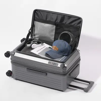 Expandable Carry-On Suitcase, Large Capacity, Zipper with Combination Lock - 9