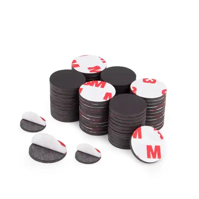 Adhesive Round Rubber Magnetic Sheets, Photo Fridge Magnets, Strong Magnetic