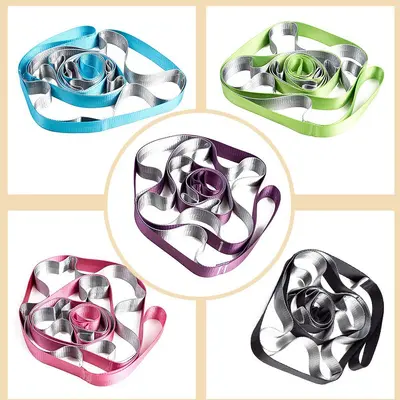 Multicolor Yoga Stretch Strap for Fitness and Flexibility - 4