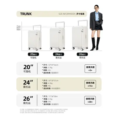 Side-Opening Expandable Suitcase, 24 and 26 inch, Combination Lock - 4