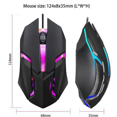 X1 kabelgebundene LED-Maus für Desktop-Laptop-Computer, wettbewerbsfähige LED-Gaming-Maus - 7