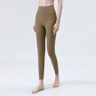 Dikişsiz yoga pantolonu kadın, yüksek belli, karın kontrolü - 8