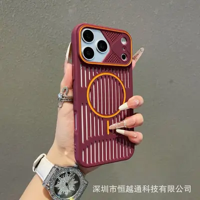 iPhone 14-17 Pro Max delikli soğutmalı metal kılıf - 11