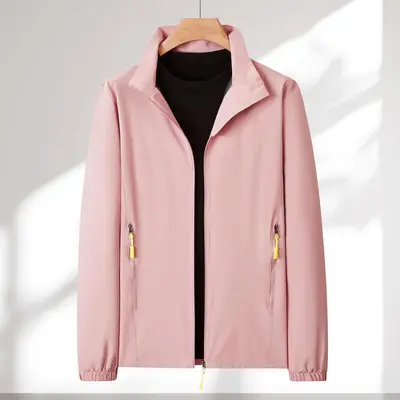 Stand-Collar Long-Sleeve Windproof Thin Windbreaker Jacket - 11
