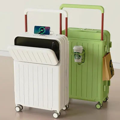 Password Cabin Suitcase with Universal Silent Wheels for Travel - 5