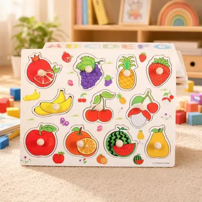 Montessori Erken Eğitim Yapı Taşı Eşleştirme Paneli, 1-2 Yaş Bebek Oyuncağı
