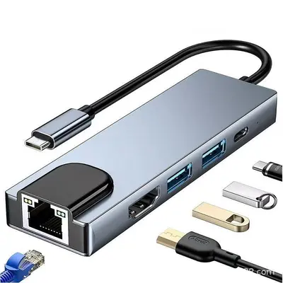 Type-C zu HDMI HD-Konverter Multifunktionales Docking-Station Handy-PC USB Multi-Port Erweiterungsdock