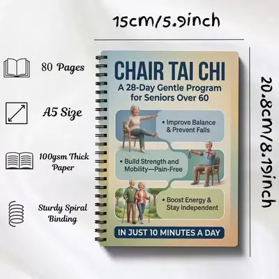 Tai Chi Notebook for Seniors, Seated Exercise Notebook - 9