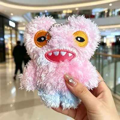 New Fuggler Big Tooth Cute Teeth Monster Pendant Funky Tooth Treasure Ugly Cute Monster Plush Doll Plush Keychain