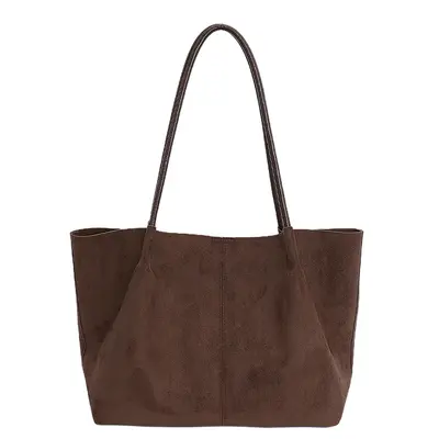 Women's Soft Leather Tote Bag, Large Capacity, Minimalist Retro Design - 6
