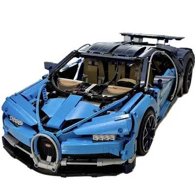 Bugatti montaj yapı blokları spor araba oyuncağı, mekanik set, erkek çocuklar için hediye