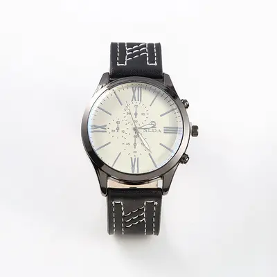 Deri kayışlı erkek kol saati, minimalist tasarım, kuvarz mekanizması - 7