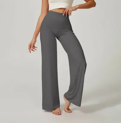 Damen-Yogahose, gerader Schnitt, po-hebend, schlankmachend, Schlaghose - 8