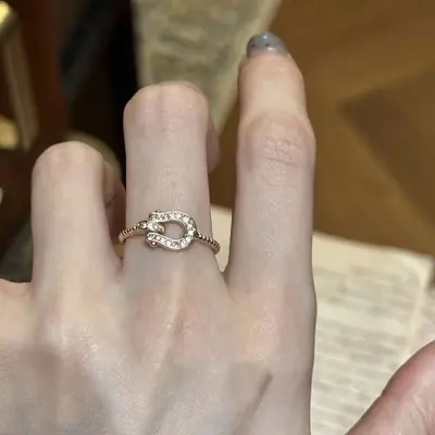 Vintage zirconia diamond ring with layered design - 7