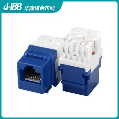 Cat6 180 Degree UTP Unshielded Short Data PoE Power Network Module - 6